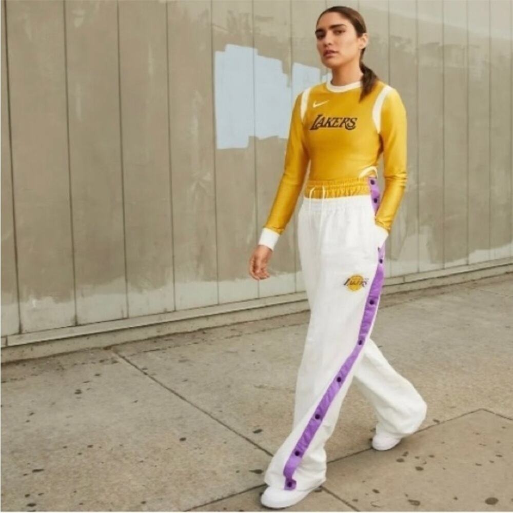 New! NIKE × AMBUSH LA Lakers TEARAWAY PANTS white Women's Small
